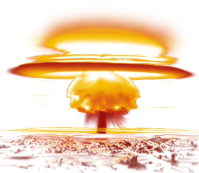 Nuclear explosion mushroom cl