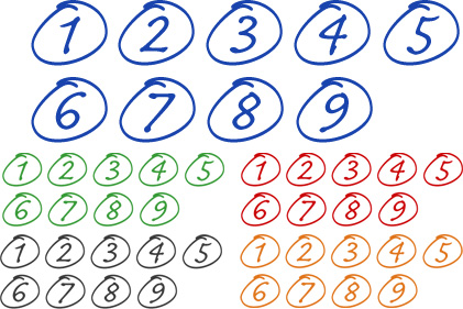 Numbers (in transparent PNG f
