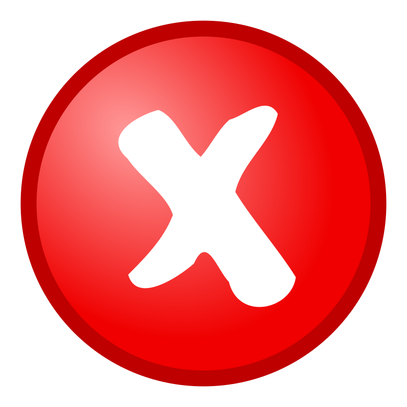 Red Not OK Icon image #3111