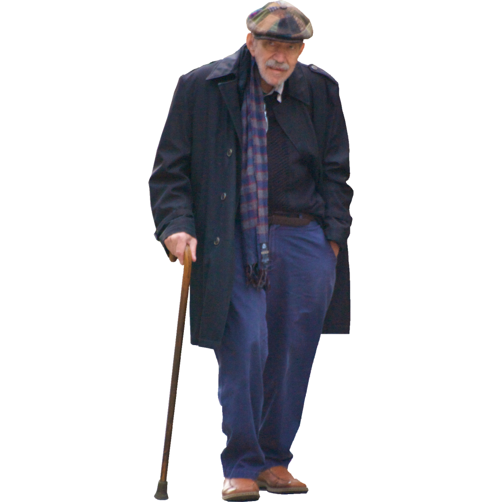 Old Man Standing PNG - 164782