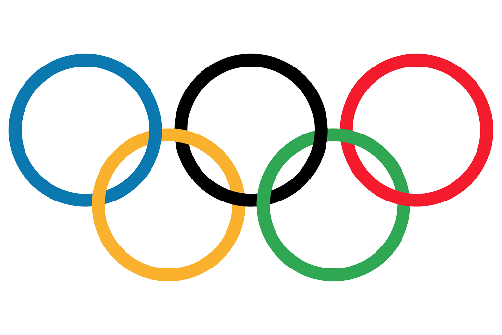 The Olympic rings as drawn by