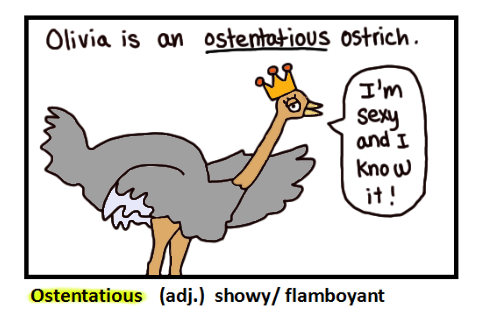 Synonyms for ostentatious