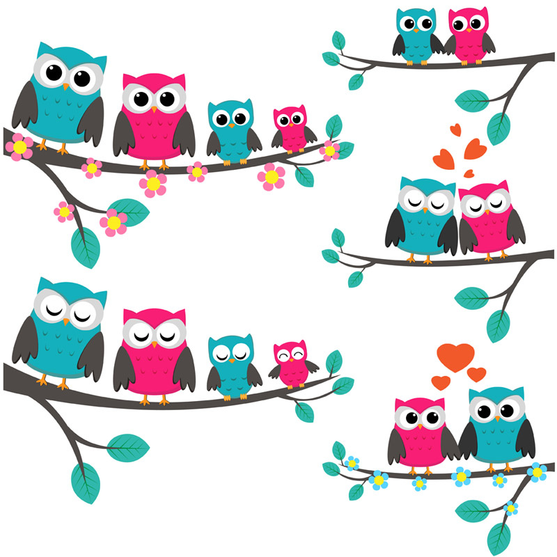 Owls In A Tree PNG - 169376
