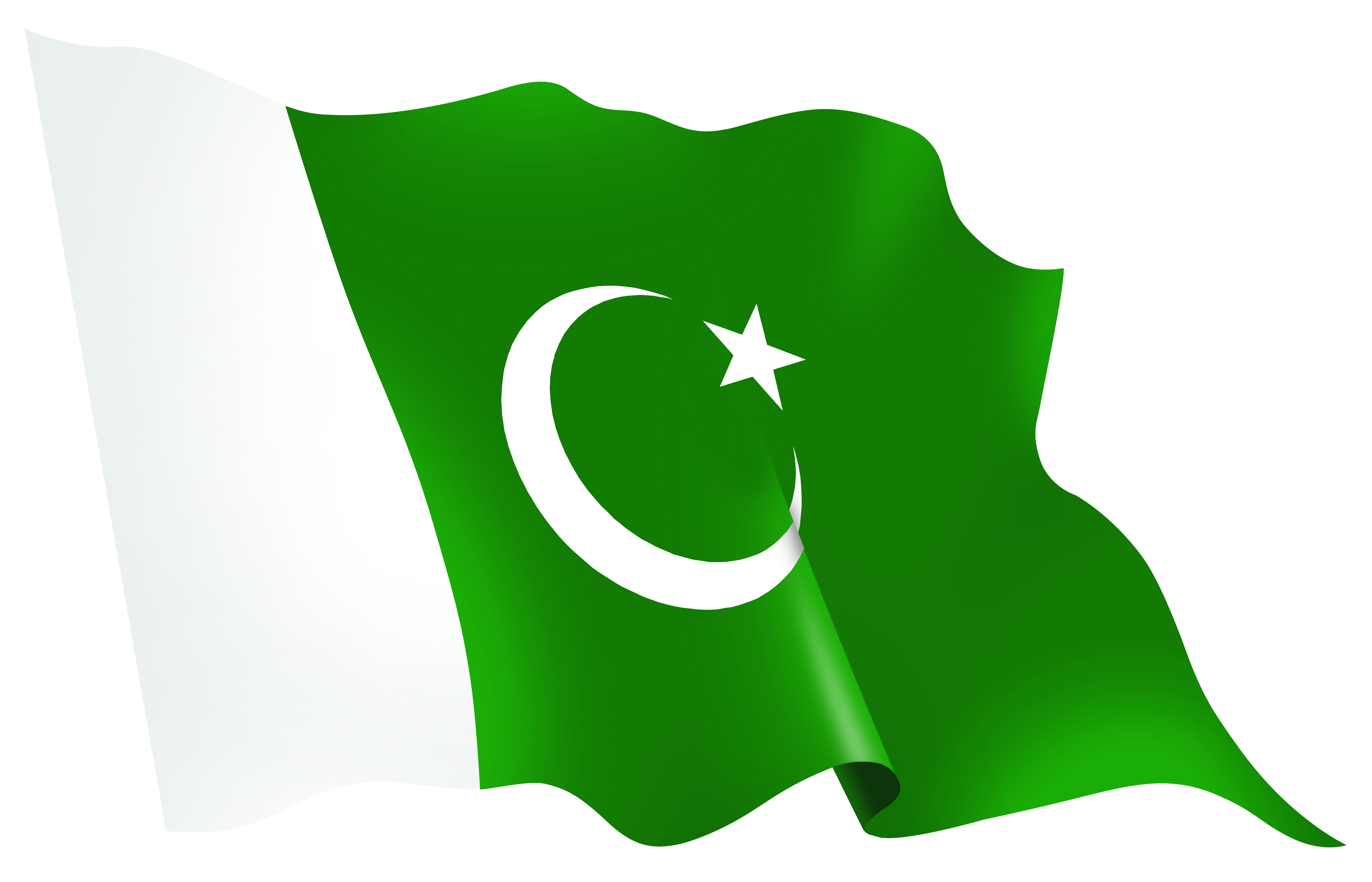 Watercolor pakistan flag back