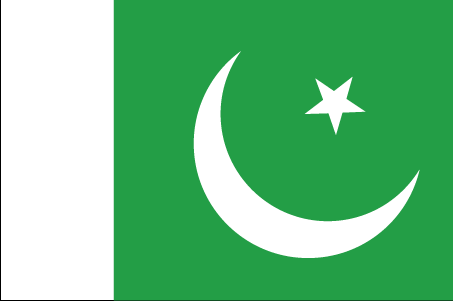Watercolor pakistan flag back