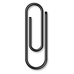 Paper Clip PNG Black And White - 157616