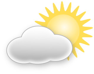 sunny to partly cloudy icon