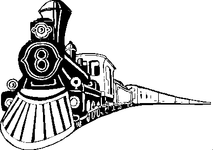 Passenger Train PNG Black And White