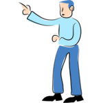 Cartoon Man Pointing At Himse