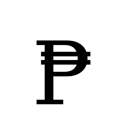 peso symbol vector graphic