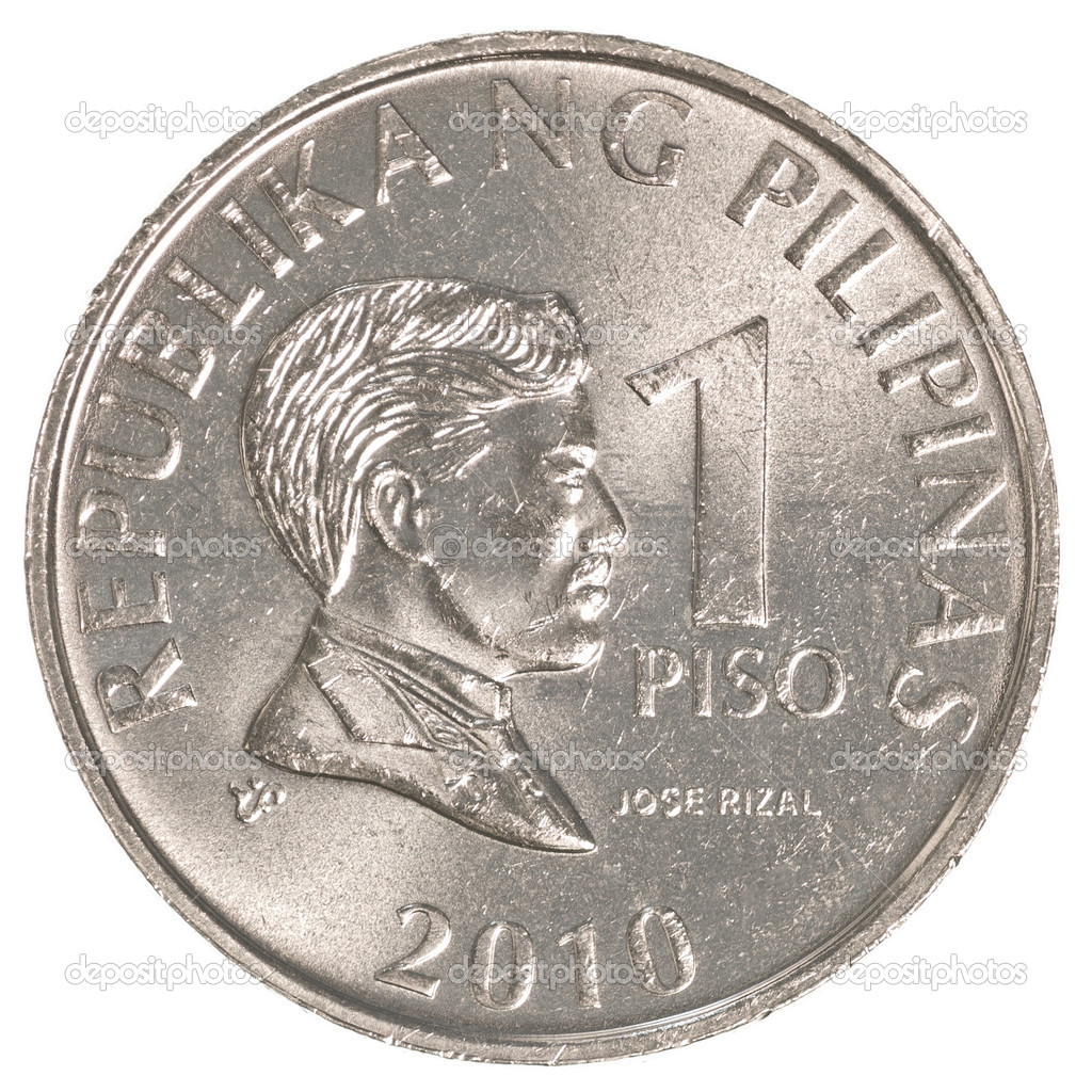 5 Philippine peso coin isolat