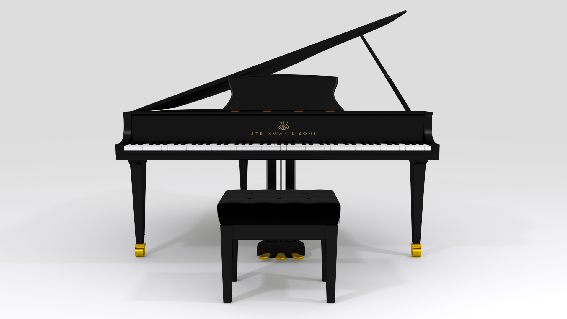 Vector black and white piano 