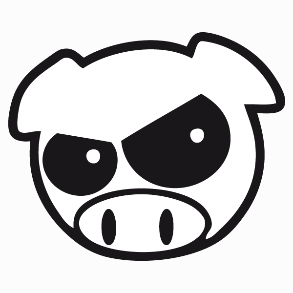 Pig Head PNG Black And White - 143082