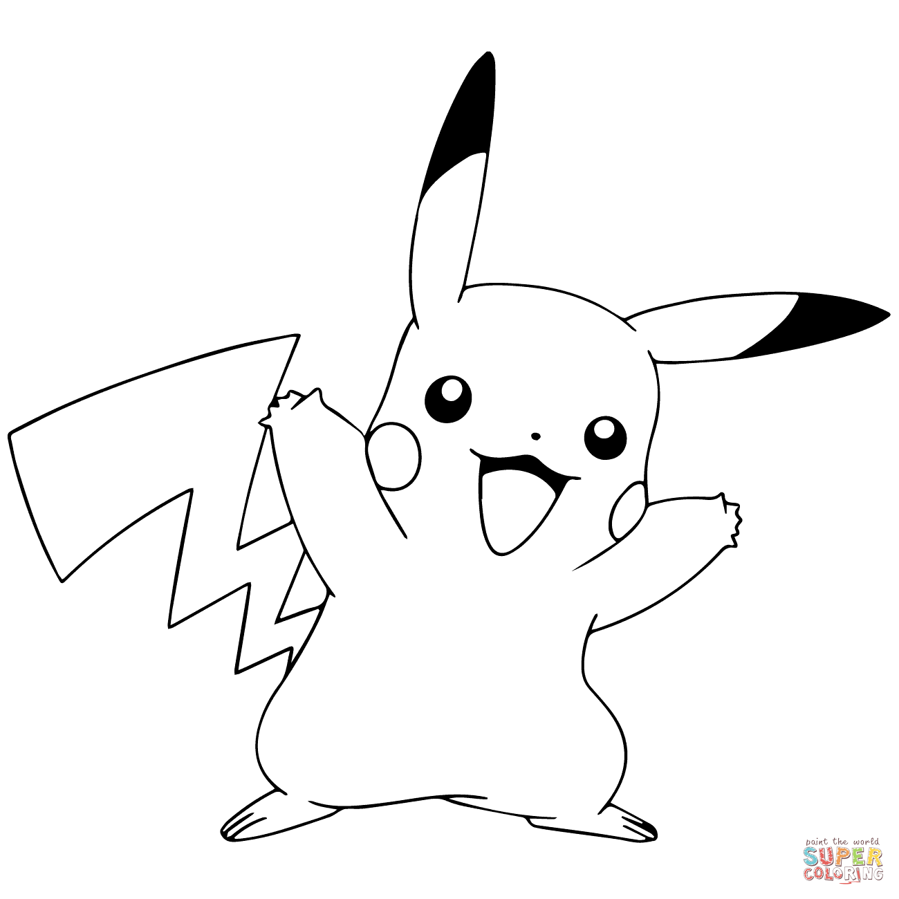 Pikachu PNG Black And White - 77036