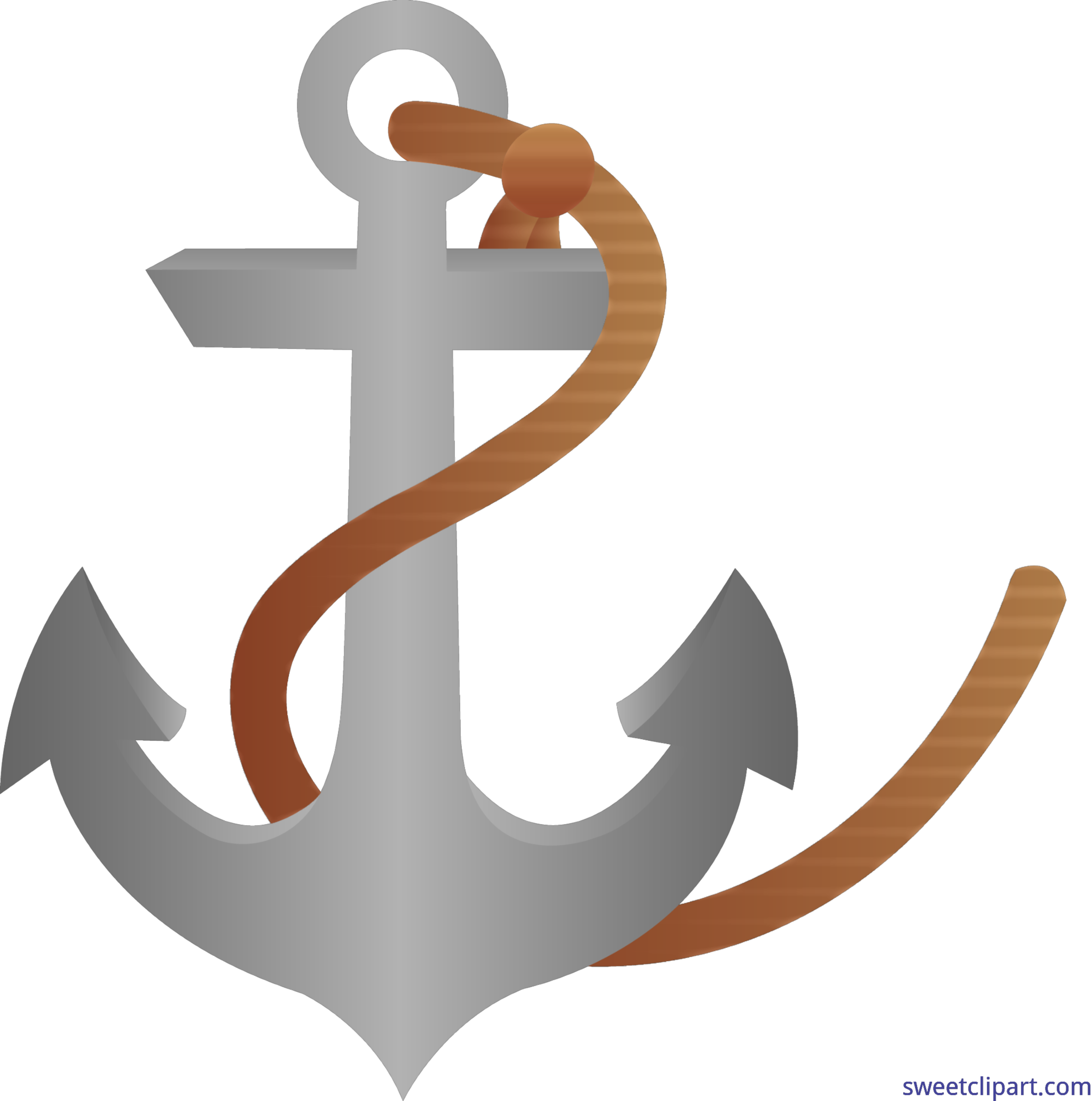 Pink Anchor With Rope PNG-Plu