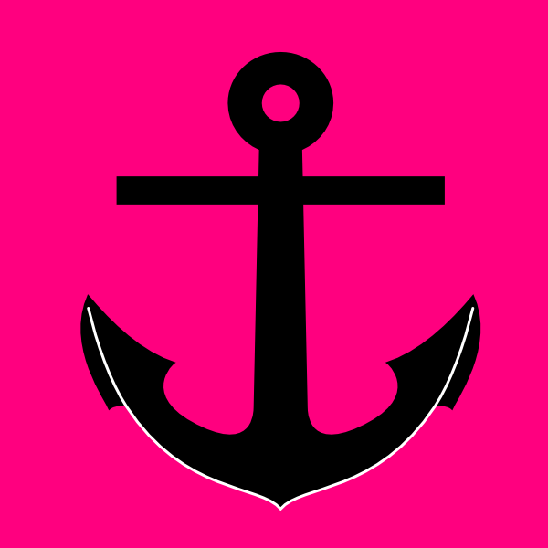 Pink Anchor With Rope PNG - 159619