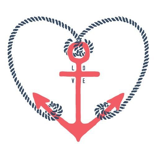 Pink Anchor With Rope PNG - 159629