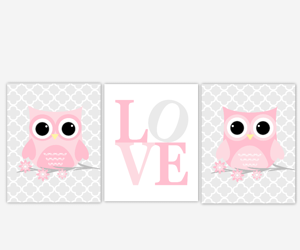 Pink And Gray Owl PNG - 167781
