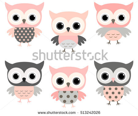 Pink And Gray Owl PNG - 167776