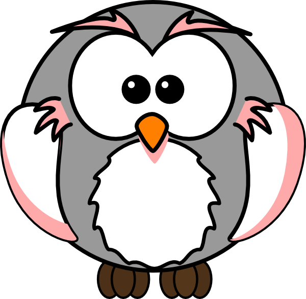 Pink And Gray Owl PNG - 167789