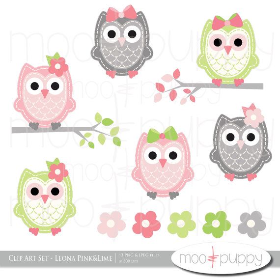 Pink And Gray Owl PNG - 167784