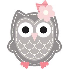 Pink And Gray Owl PNG - 167775