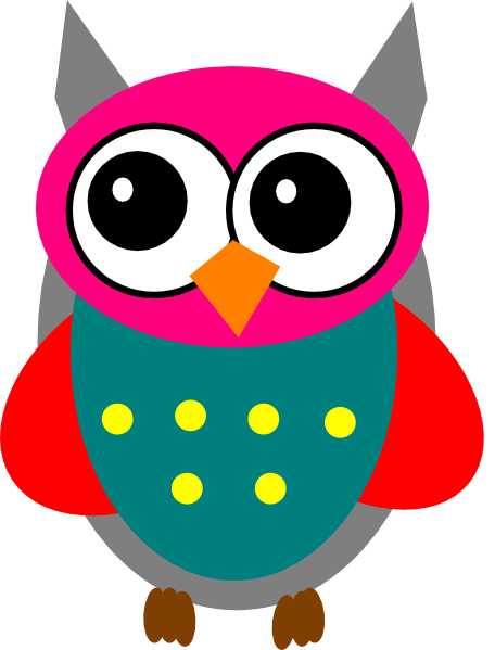Pink And Gray Owl PNG - 167786