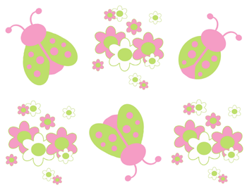 Pink And Green Ladybug PNG - 169888
