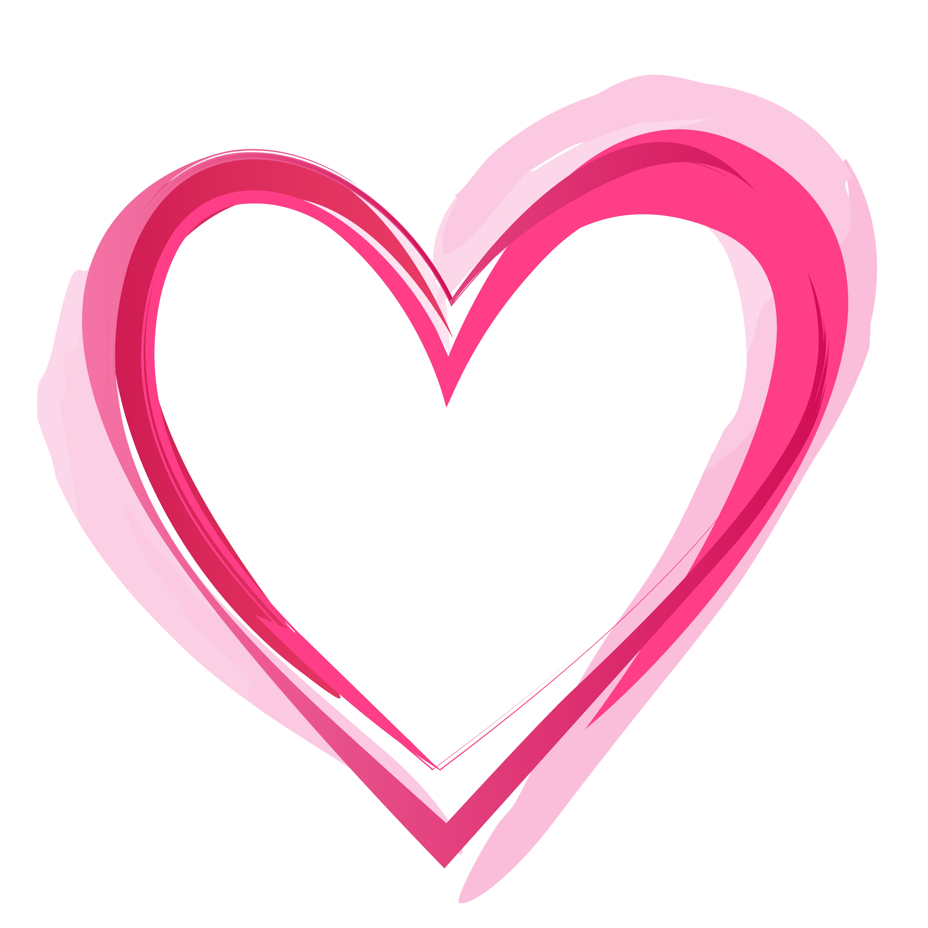 Pink Love Heart PNG HD