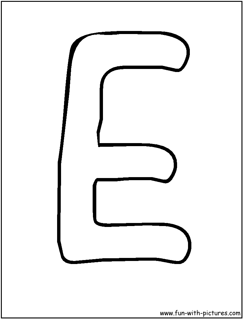 Printable Letter E in Cursive