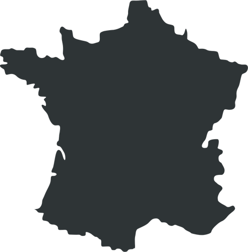Carte de France blanche