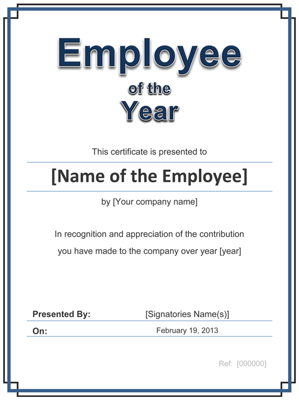 Employee of the Year Award Ce