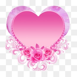 Pink heart-shaped roses, Pink