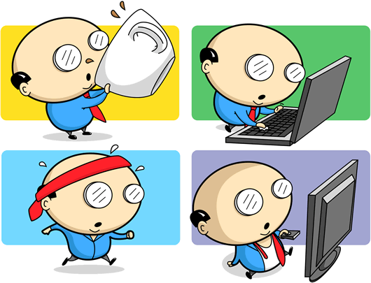 Daily routines clipart