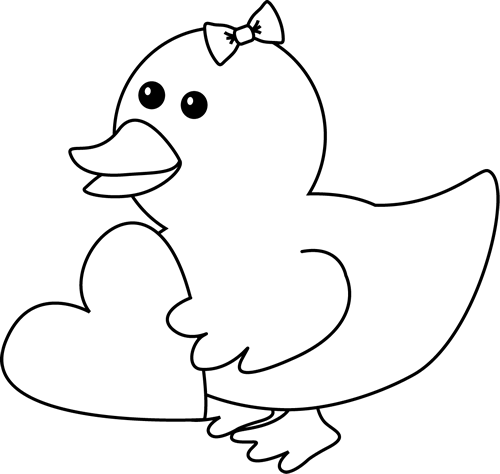 PNG Duck Black And White - 142214