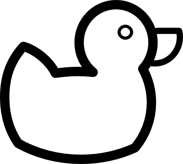 White Digital Art Duck Clip A