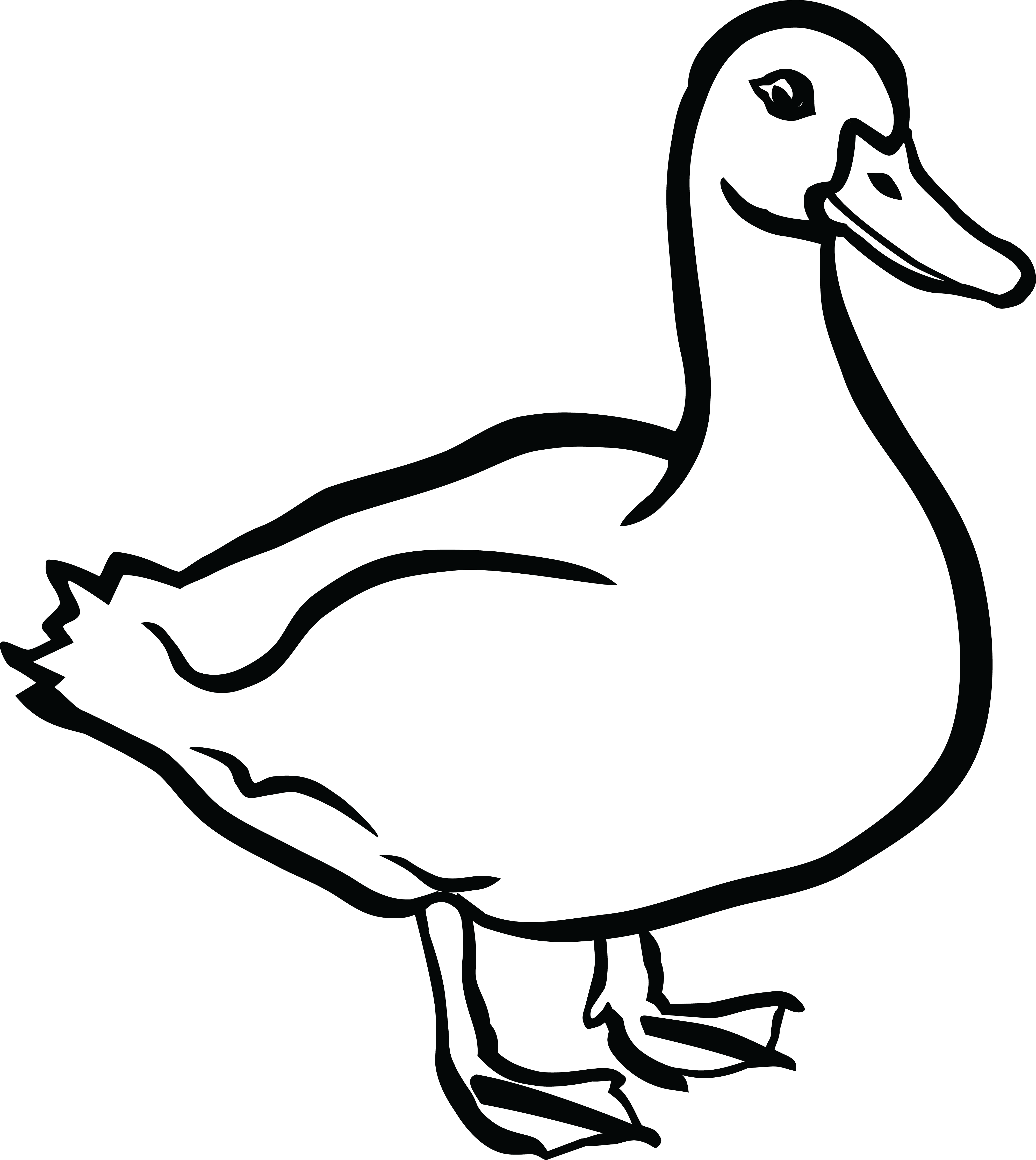 PNG Duck Black And White-Plus