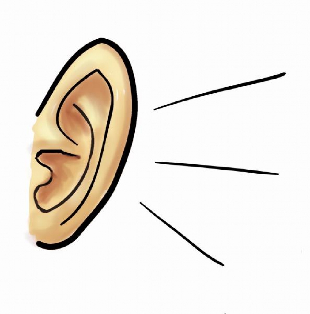 clipart of an ear listening c