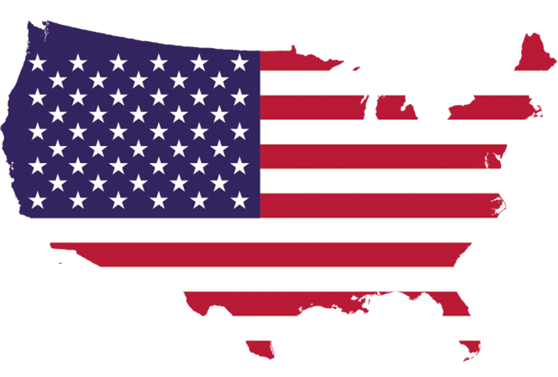 Le drapeau américain en mati