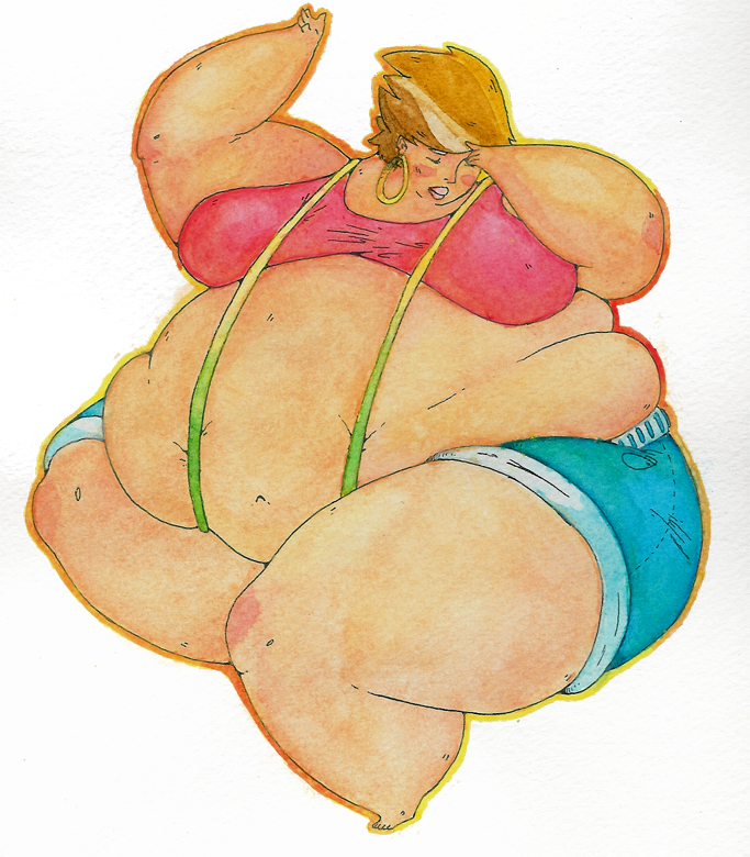 fat girl watercolor by nastyj