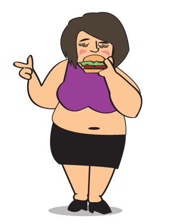 vector painted fat girl, Vect