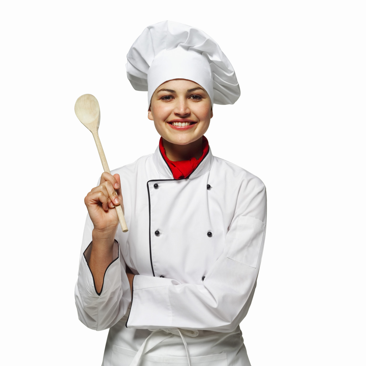 flexing female chef