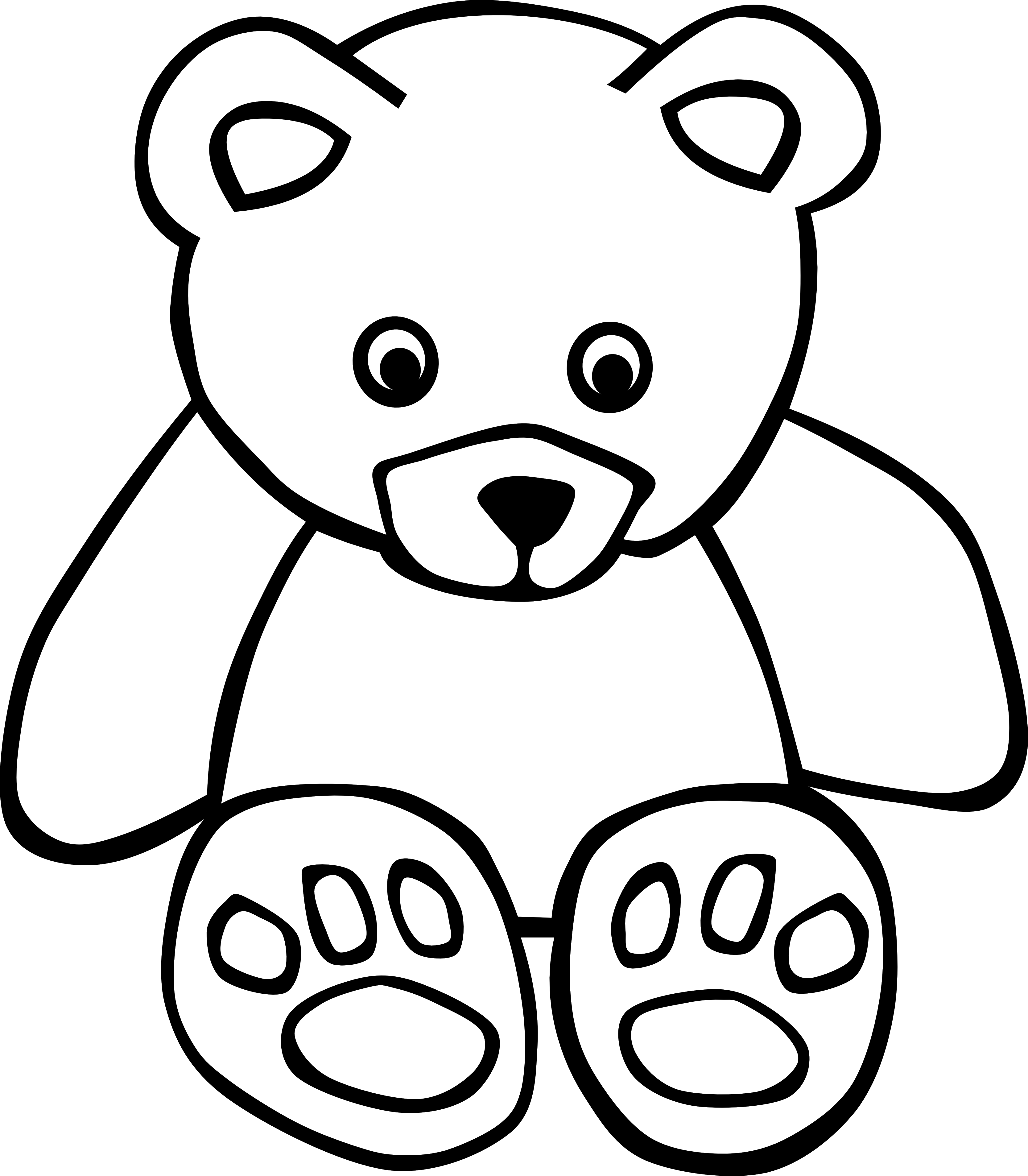 Teddy bear black and white te