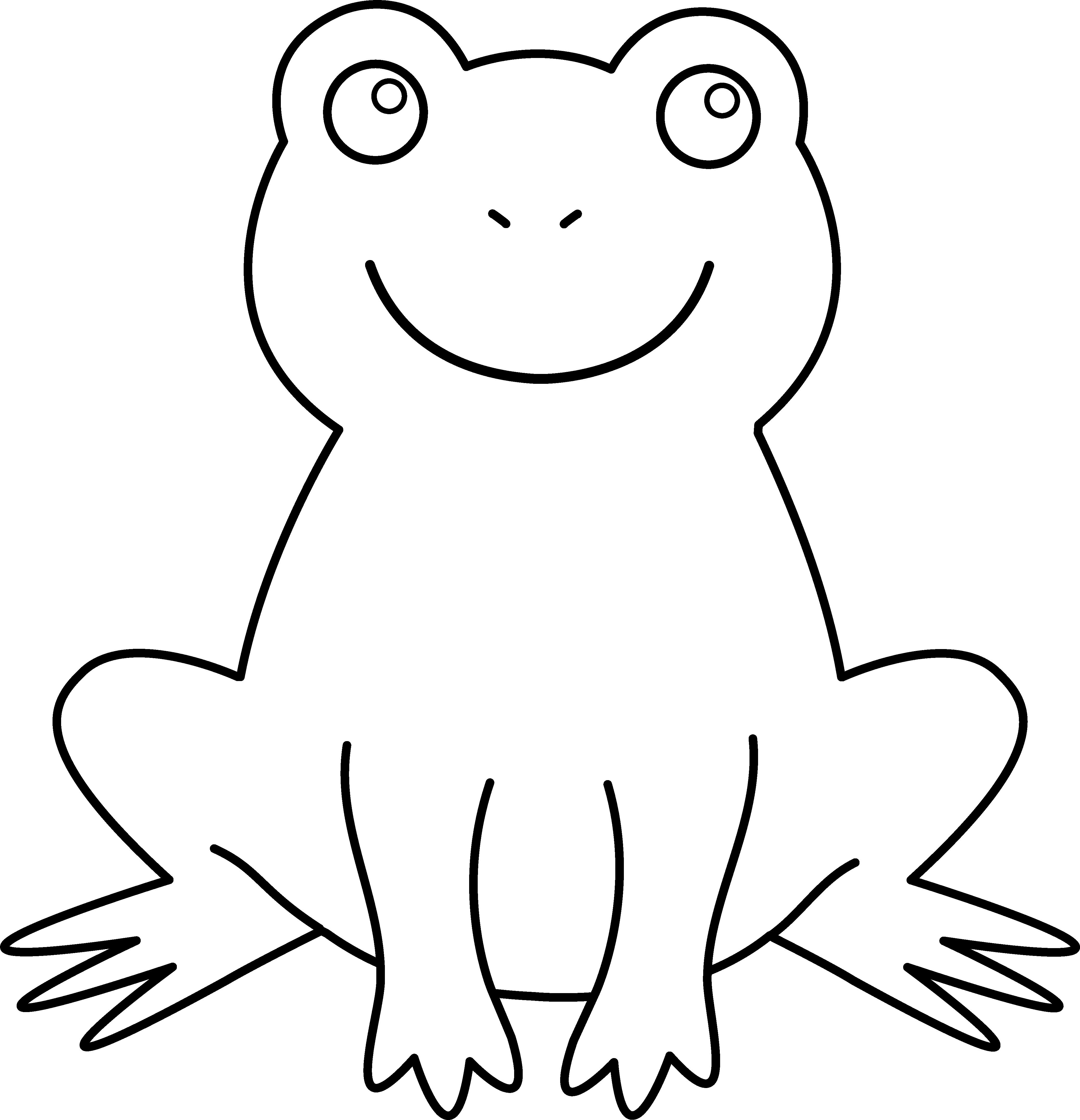 Black and White Frog Eating a