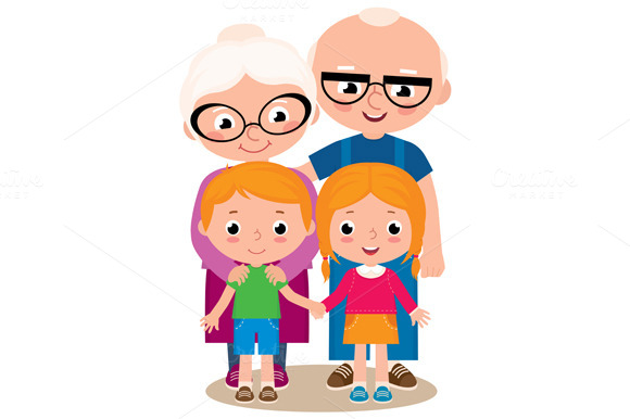 PNG Grandparents With Grandchildren - 50891