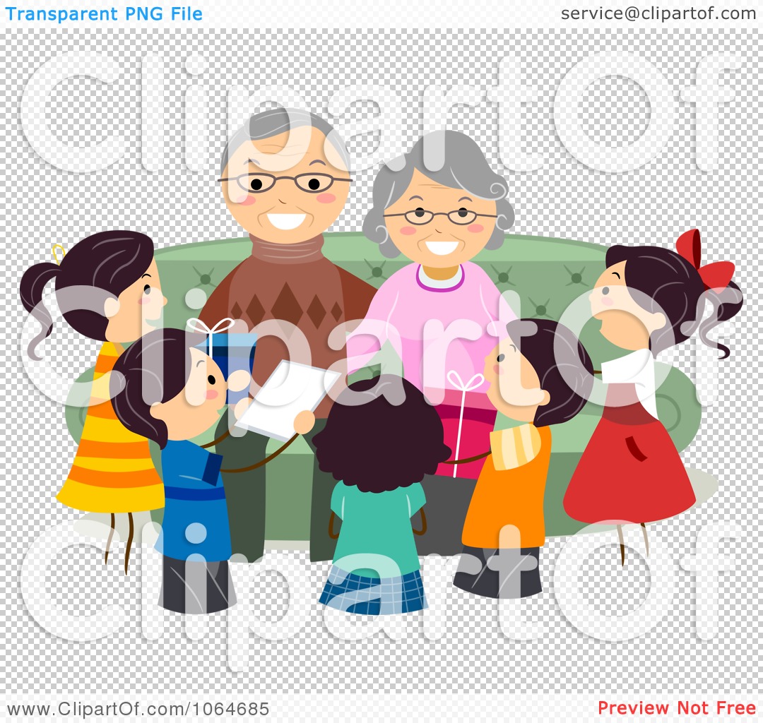 PNG Grandparents With Grandchildren - 50899