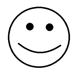 happy face clip art black and