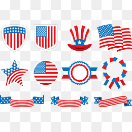 USA badges vector, American B