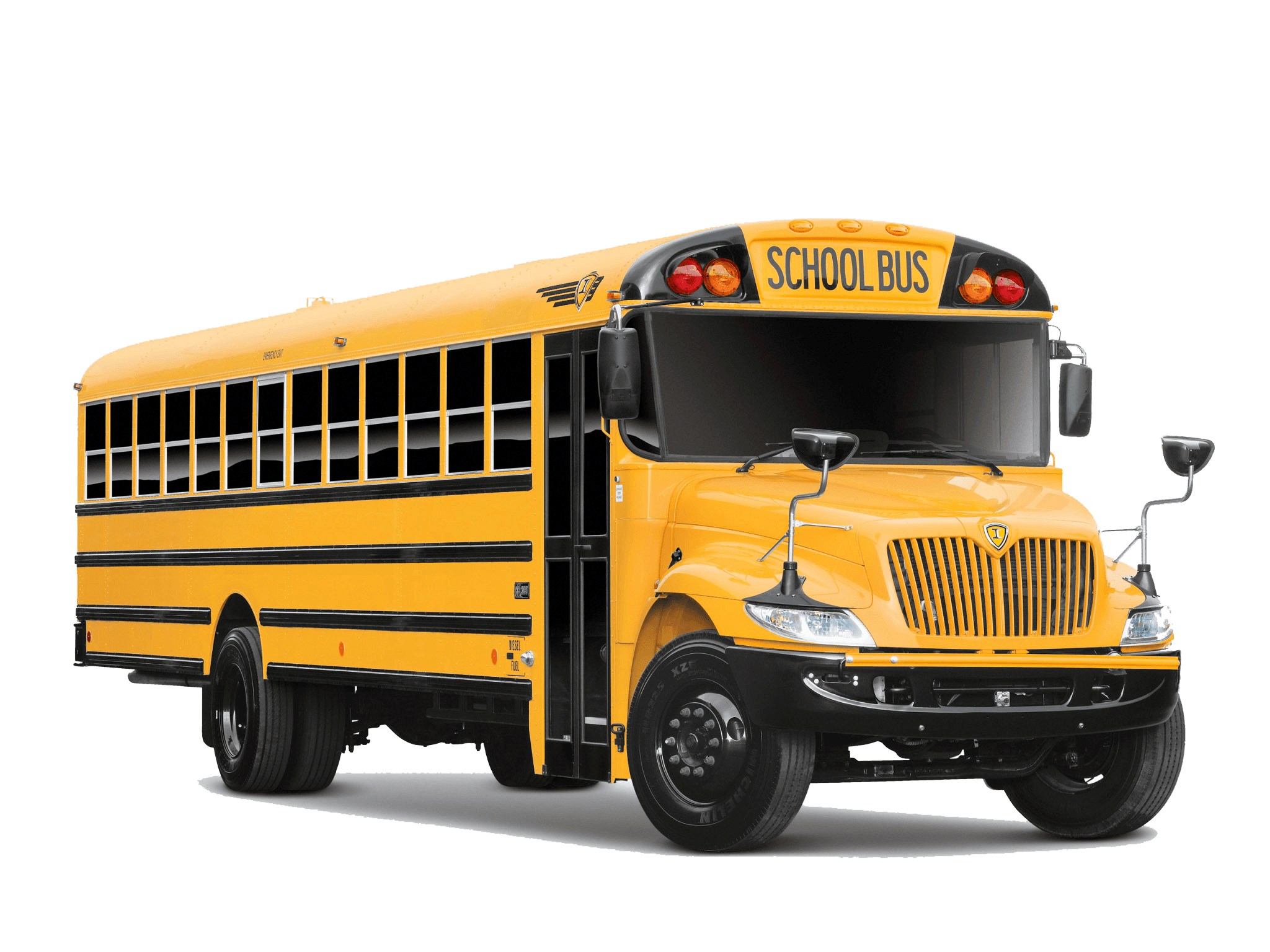 Cartoon School bus with child