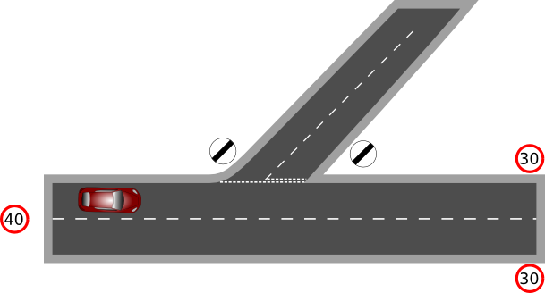 Straight road horizontal clip